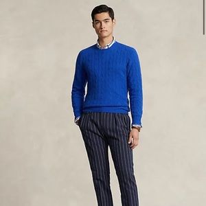 Ralph Lauren Cableknit Cashmere in Deep Royal